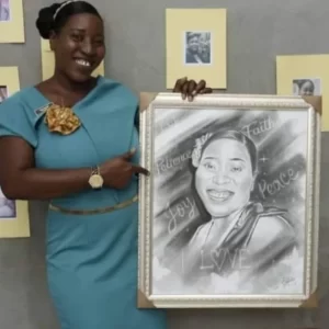 Lifetime Realistic Portrait (Black and white charcoal on paper):